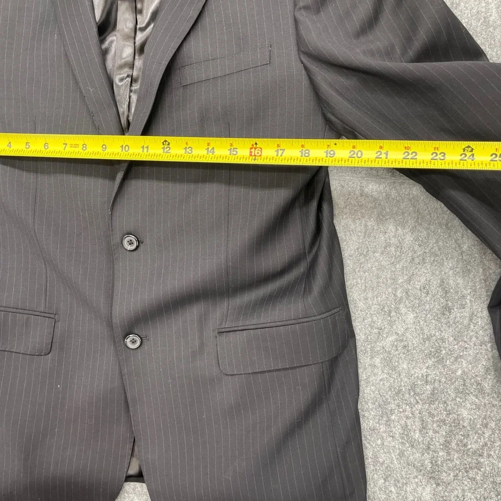 Giorgio by Giorgio Cosani Suit Mens 42L 34W Black Wool Cashmere Blazer Pants